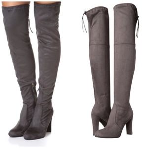 SAM EDELMAN KENT DARK GREY OVER THE KNEE BOOT